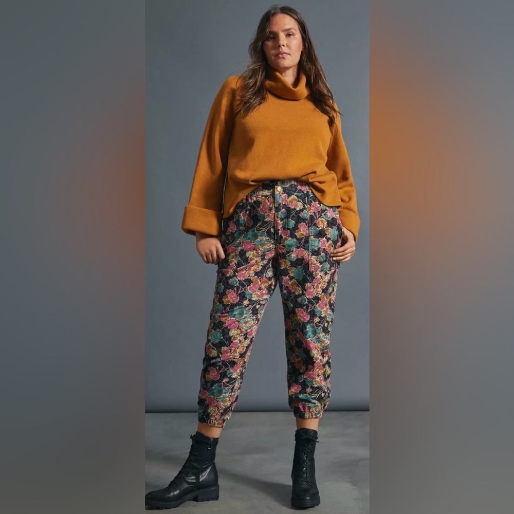 HOST PICK ⭐️ Anthropologie NWT Anisa floral corduroy joggers - Picture 4 of 16